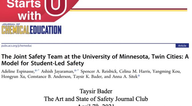 The Joint Safety Team at the University of Minnesota, Twin Cities: A Model for Student-Led Safety