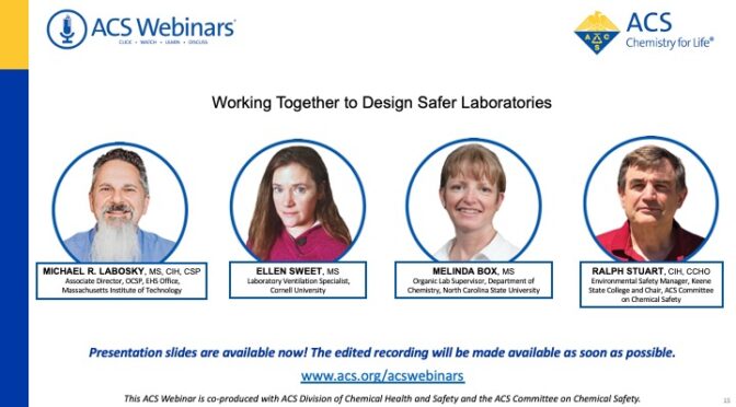 ACS Webinar: Working Together to Design Safer Laboratories