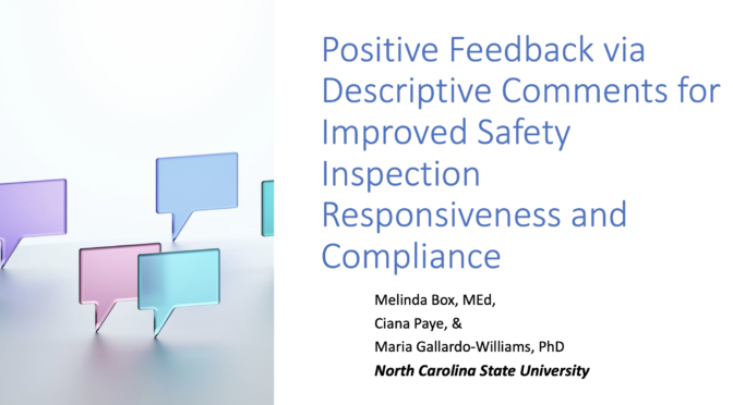 Positive Feedback for Improved Safety Inspections