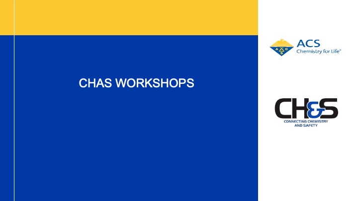 Professional Workshops Acs Division Of Chemical Health And Safety