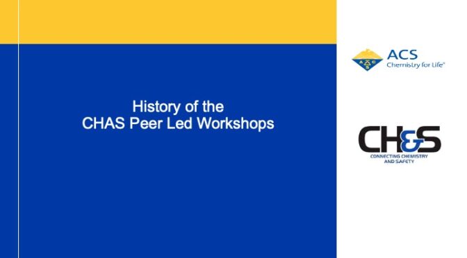 History of the Peer-Led Workshops