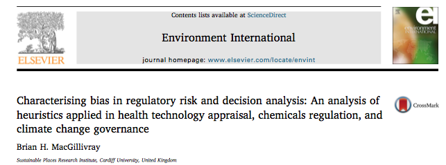 Characterising bias in regulatory risk and decision analysis